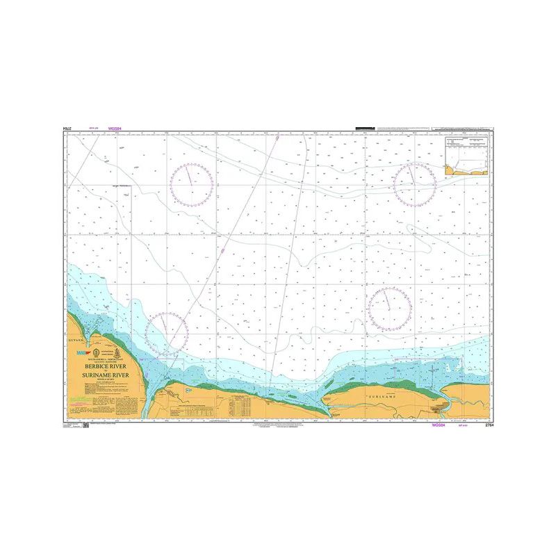 Admiralty - 2764 - nautical chart - Berbice River to Suriname River