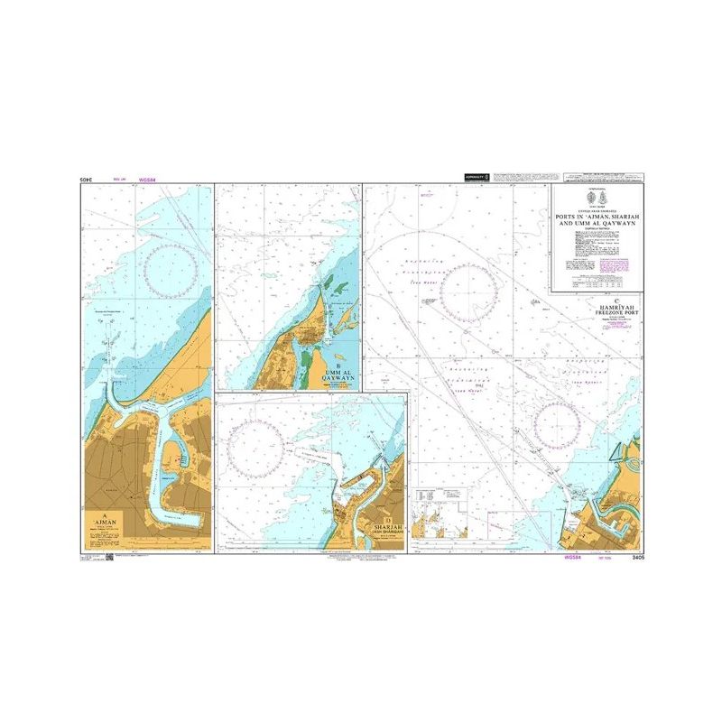 Admiralty - 3405 - nautical chart - Ports in 'Ajman, Sharjah and Umm al Qaywayn