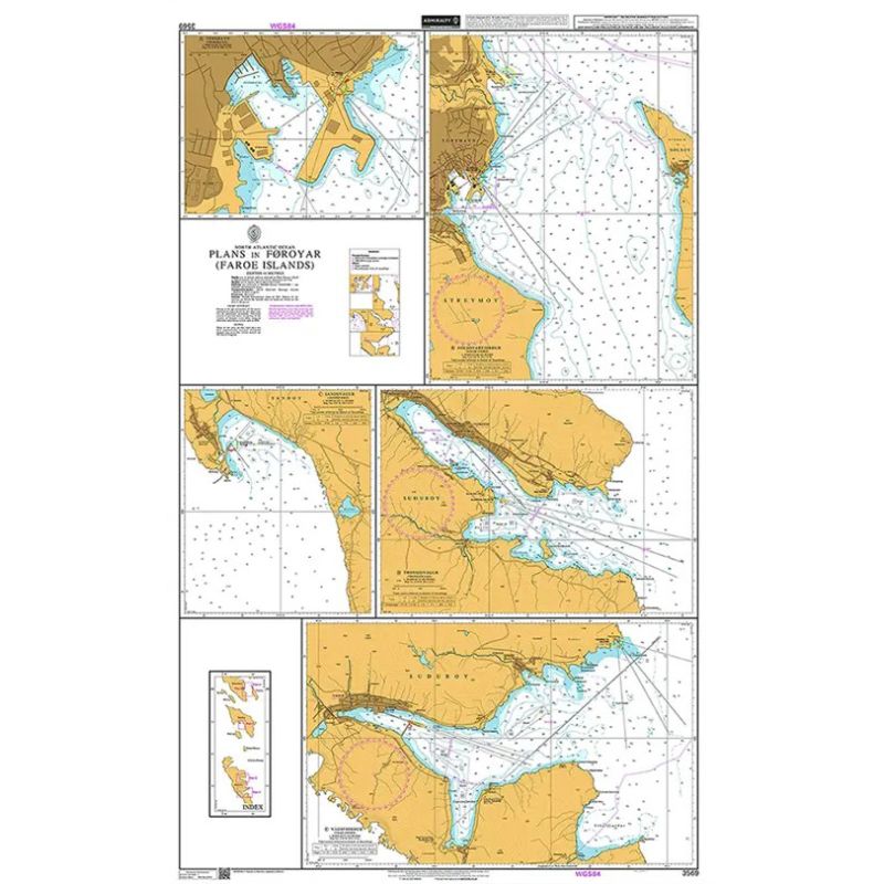 Admiralty - 3569 - carte marine - Plans à Foroyar (Îles Féroé)