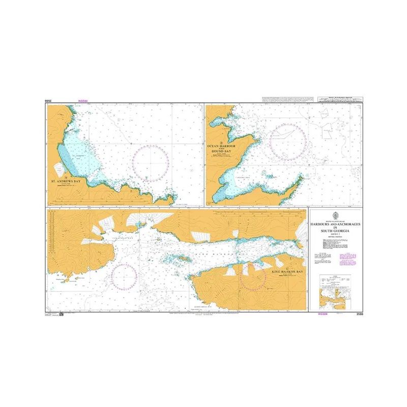 Admiralty - 3586 - carte marine - Ports et mouillages en Géorgie du Sud - Fiche 2