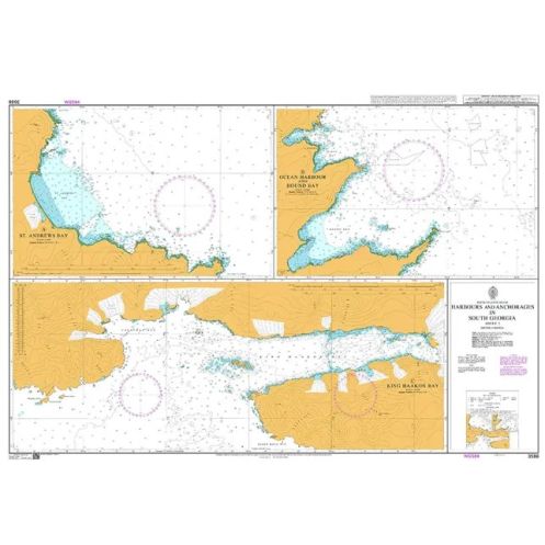 Admiralty - 3586 - carte marine - Ports et mouillages en Géorgie du Sud - Fiche 2