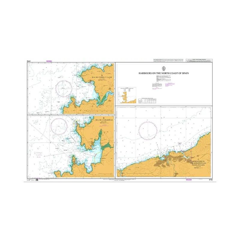 Admiralty - 4742 - nautical chart - Harbours on the North Coast of Spain