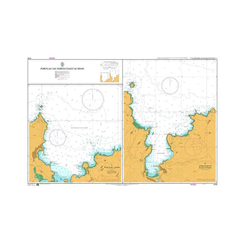 Admiralty - 4743 - carte marine - Ports de la côte nord de l'Espagne