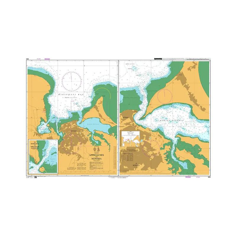 Admiralty - 0664 - nautical chart - Approaches to Mtawara
