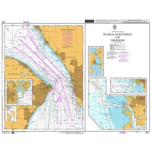 Admiralty - 0876 - nautical chart - Plans in the Kattegat and The Sound