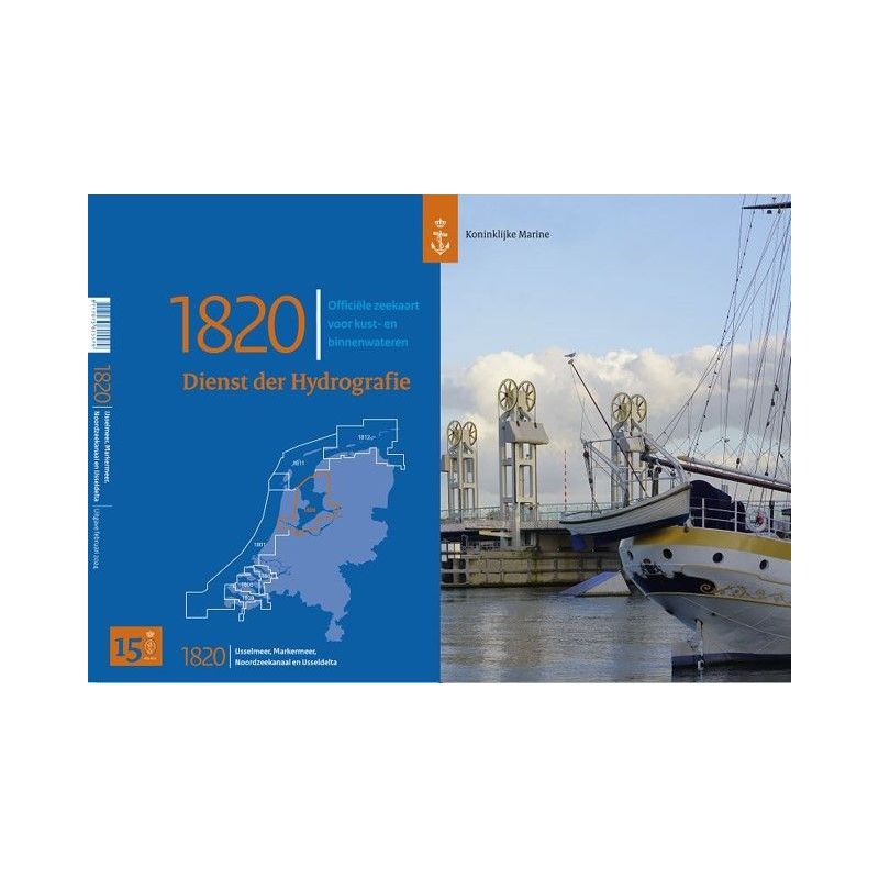 DHO - 1820 - carte marine - IJsselmeer, Markermeer, Noordzeekanaal en IJsseldelta
