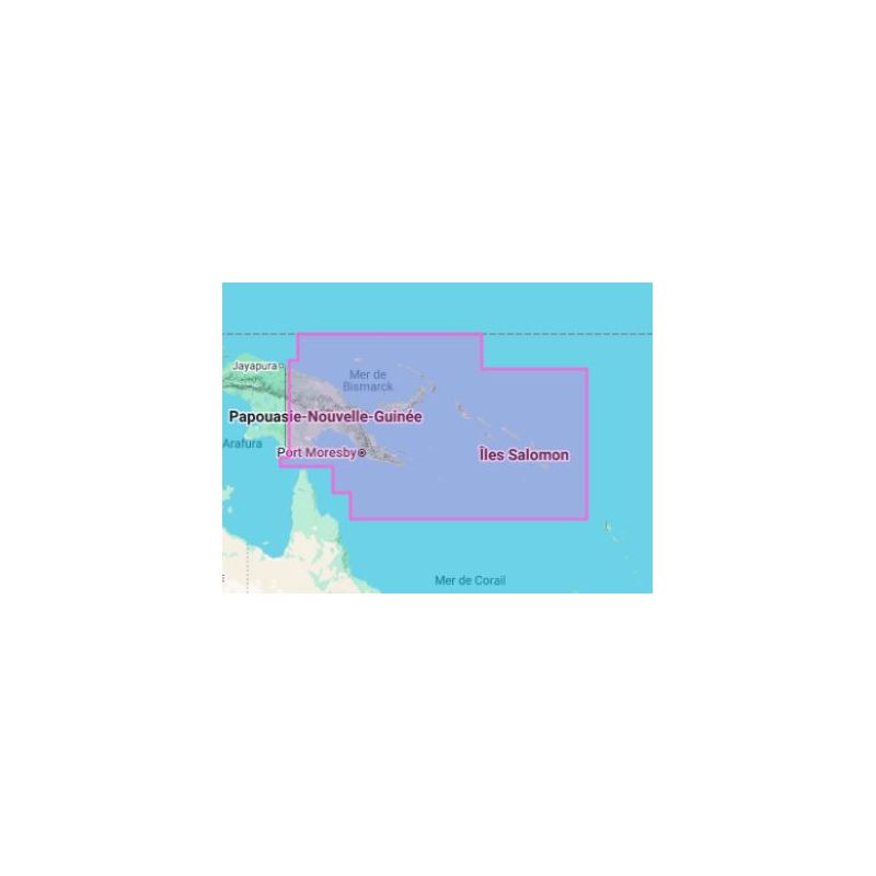 Nautical chart Navionics - Navionics+ Regular NAAE025R - Papua New Guinea and Solomon Islands