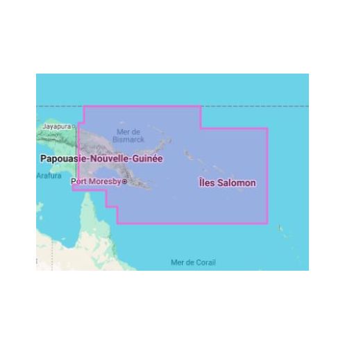 Nautical chart Navionics - Navionics+ Regular NAAE025R - Papua New Guinea and Solomon Islands