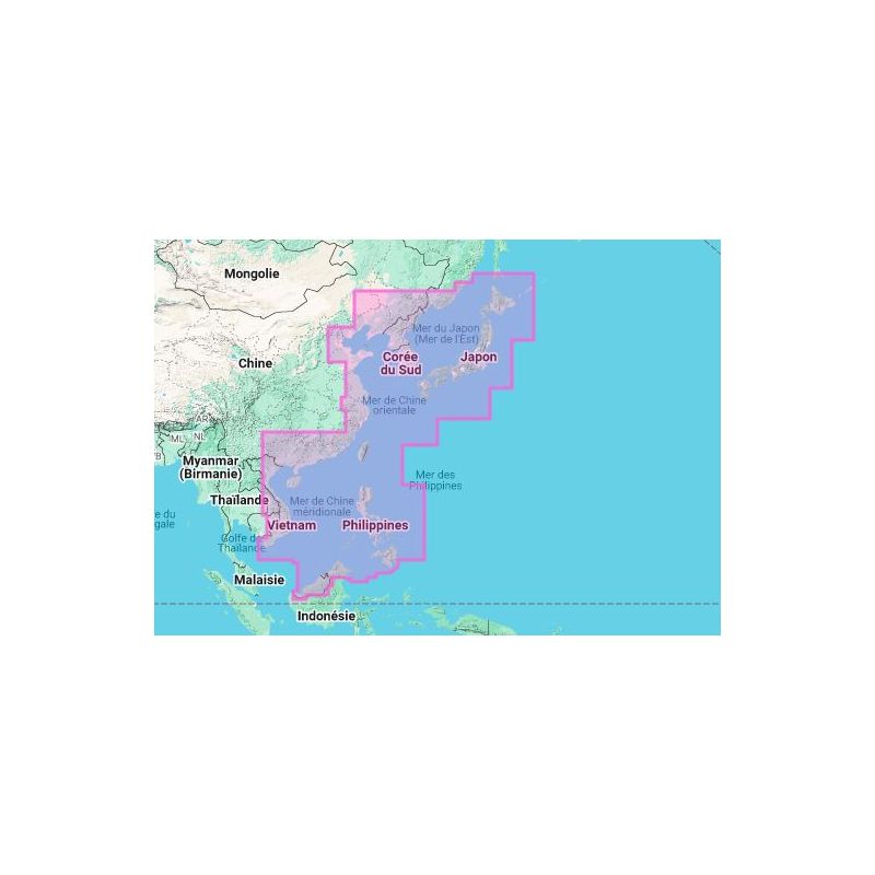 Carte marine Navionics - Navionics+ Large NAAE011L - Chine, Corée et Japon