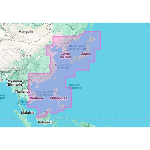 Carte marine Navionics - Navionics+ Large NAAE011L - Chine, Corée et Japon