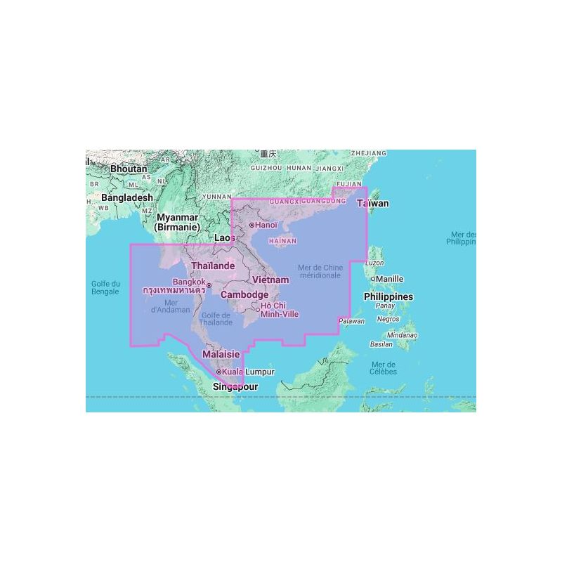 Carte marine Navionics - Platinum+ Regular NPAE020R - Mer de Chine méridionale et mer d'Andaman