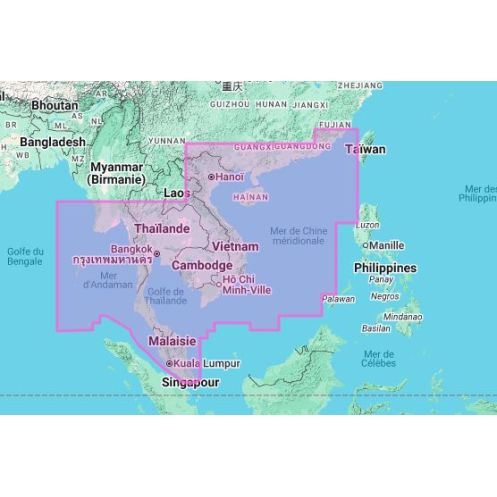 Carte marine Navionics - Platinum+ Regular NPAE020R - Mer de Chine méridionale et mer d'Andaman