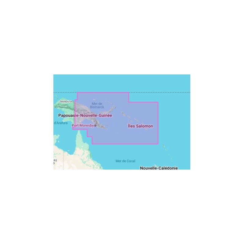 Carte marine Navionics - Platinum+ Regular NPAE025R - Papouasie Nouvelle-Guinée et îles Salomon