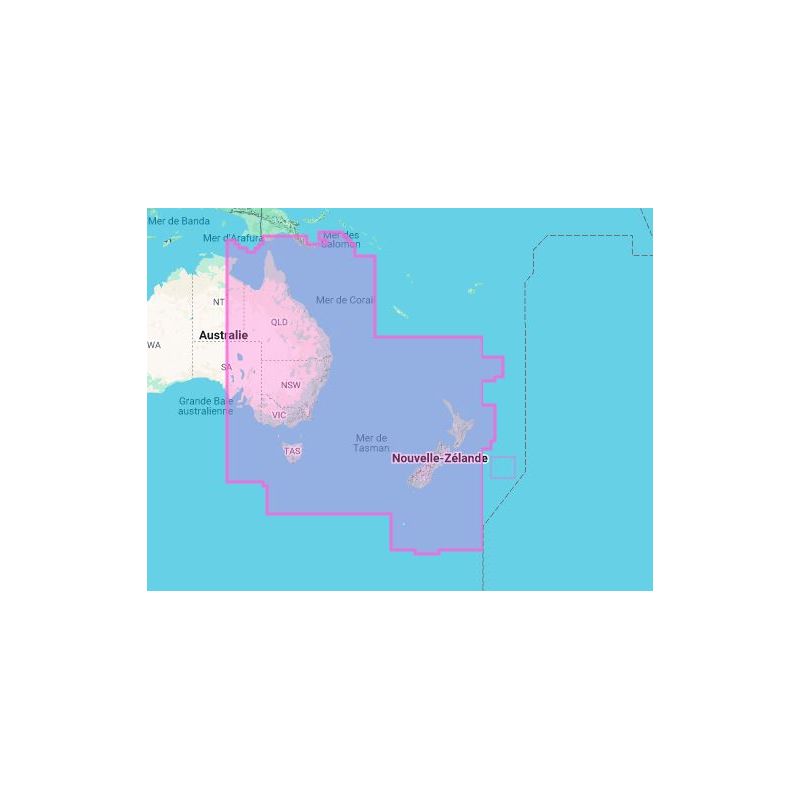 Carte marine Navionics - Platinum+ Large NPPC015L - Australie, Est et Centre jusqu'à la Nouvelle-Zélande, eaux intérieures et cô