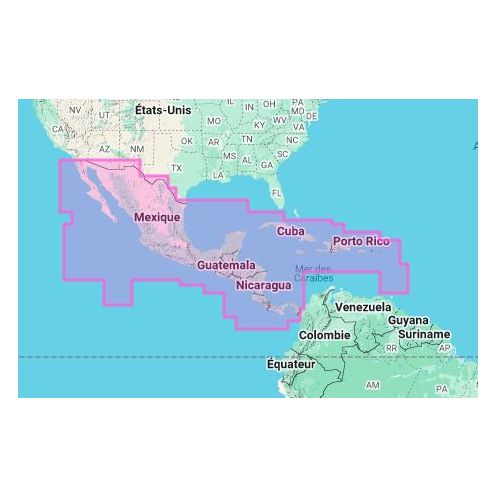 Nautical chart Navionics - Navionics+ Regular NASA010R - Central America and the Caribbean