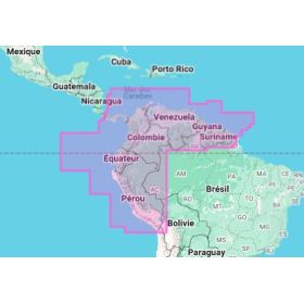 Carte marine Navionics - Navionics+ Regular NASA011R - Nord de l'Amérique du Sud
