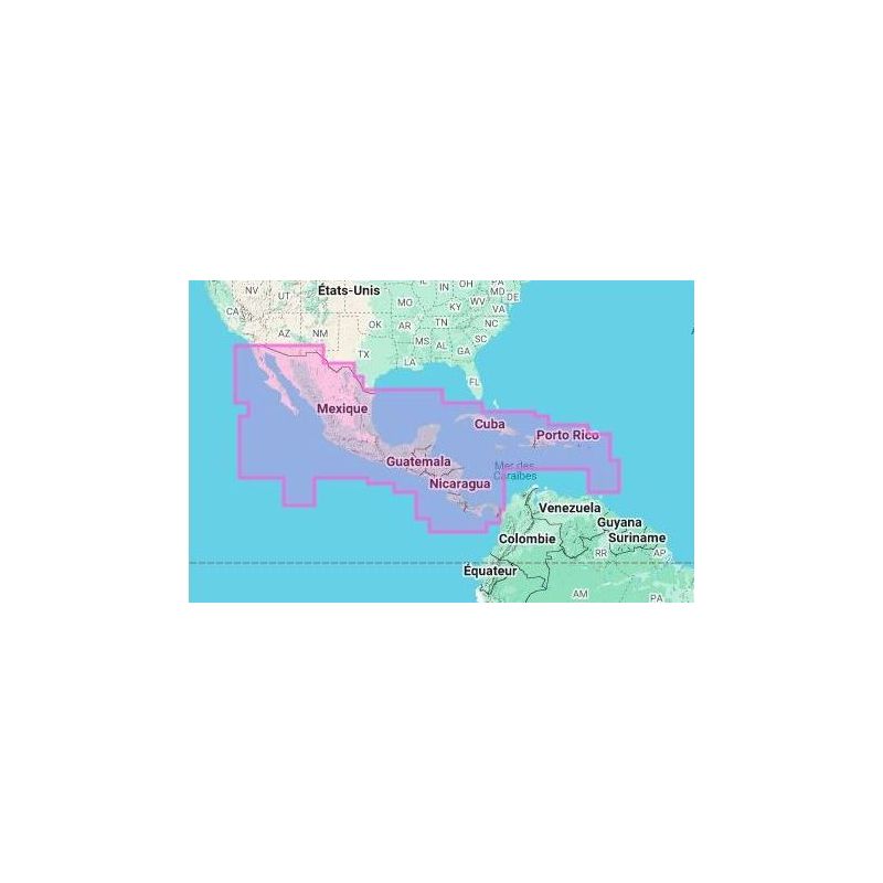Nautical chart Navionics - Platinum+ Regular NPSA010R - Central America and Caribbean