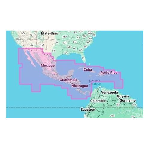 Nautical chart Navionics - Platinum+ Regular NPSA010R - Central America and Caribbean