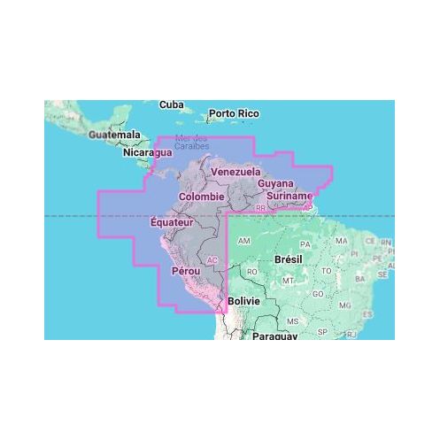 Nautical chart Navionics - Platinum+ Regular NPSA011R - North of South America