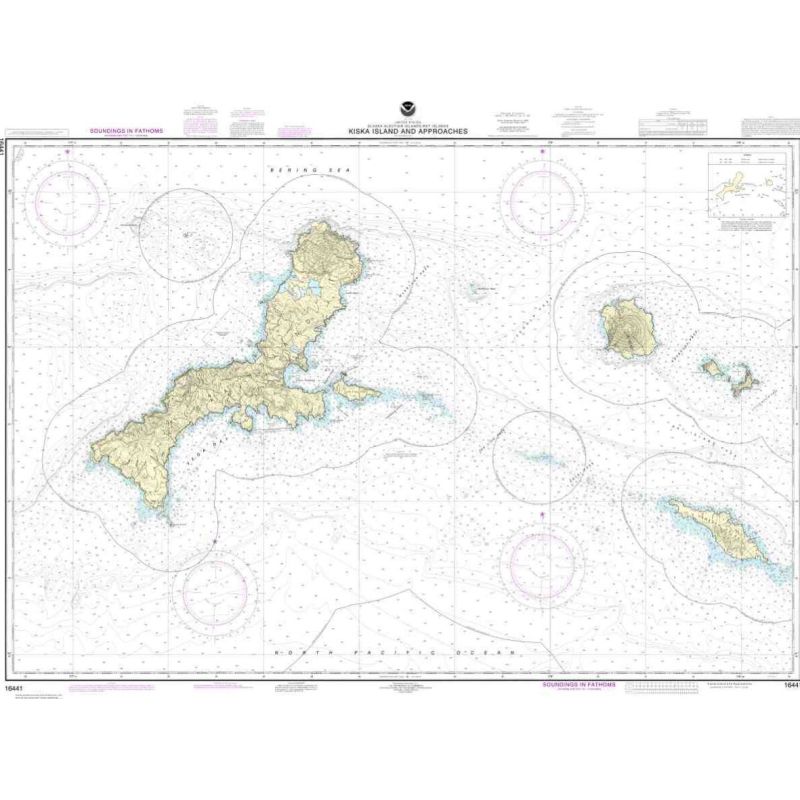Carte marine NOAA - 16441 - Île Kiska et approches