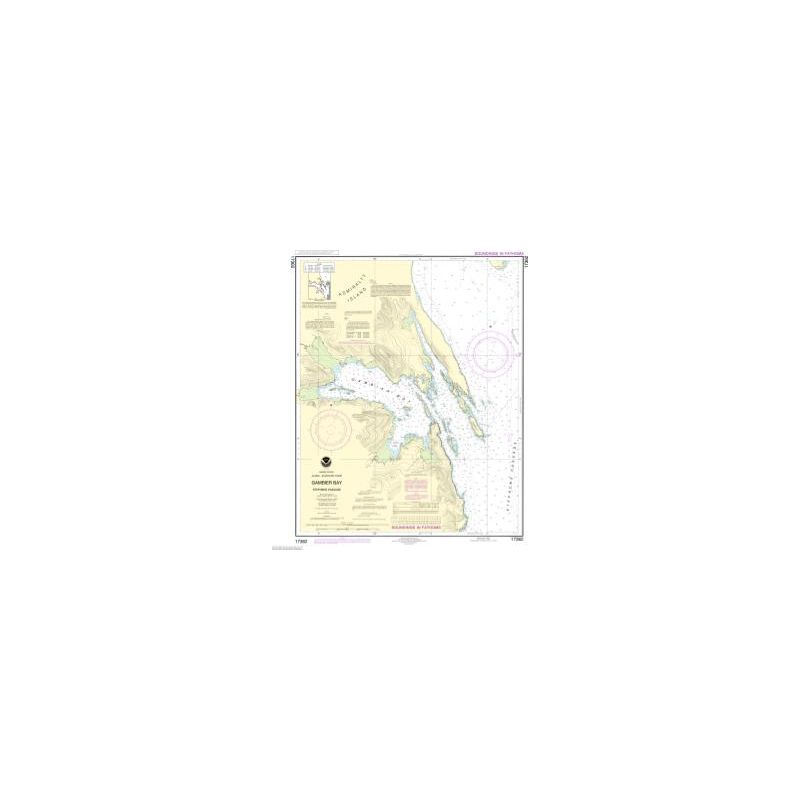 Carte marine NOAA - 17362 - Baie Gambier - Passage Stephens