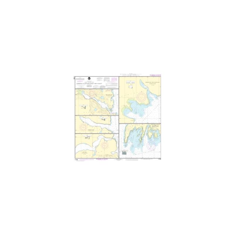 Carte marine NOAA - 17336 - Ports du détroit de Chatham et de ses environs - Baie Gut - Détroit de Chatham - Baie Hoggatt - Dé