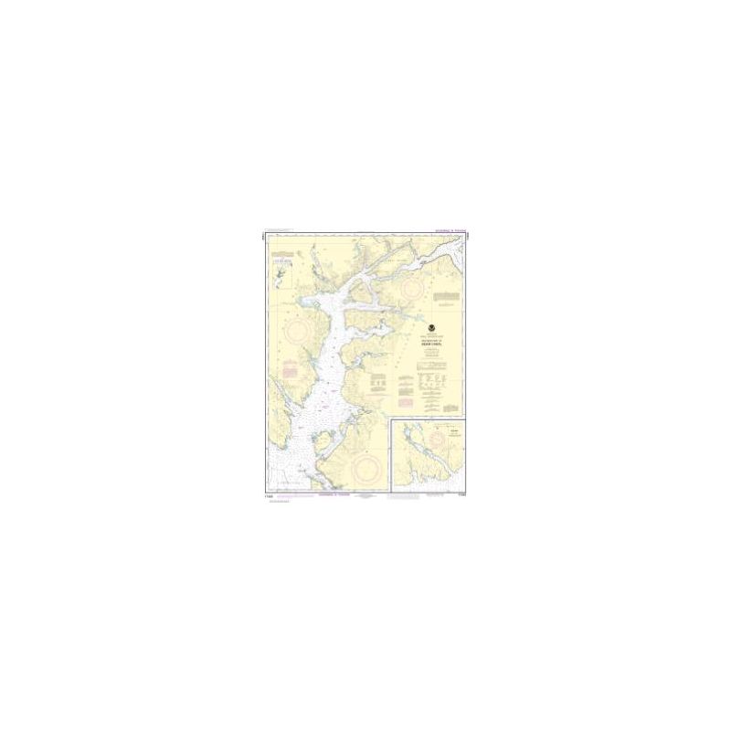 Carte marine NOAA - 17422 - Canal Behm - Partie ouest - Baie Yes