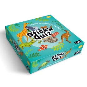 Caly Globe gonflable - Jeu animaux du monde stick and quiz globe 30 cm