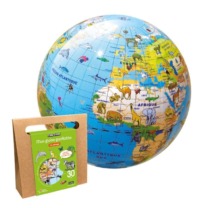 Caly Globe gonflable - Animaux Shiny 30 cm
