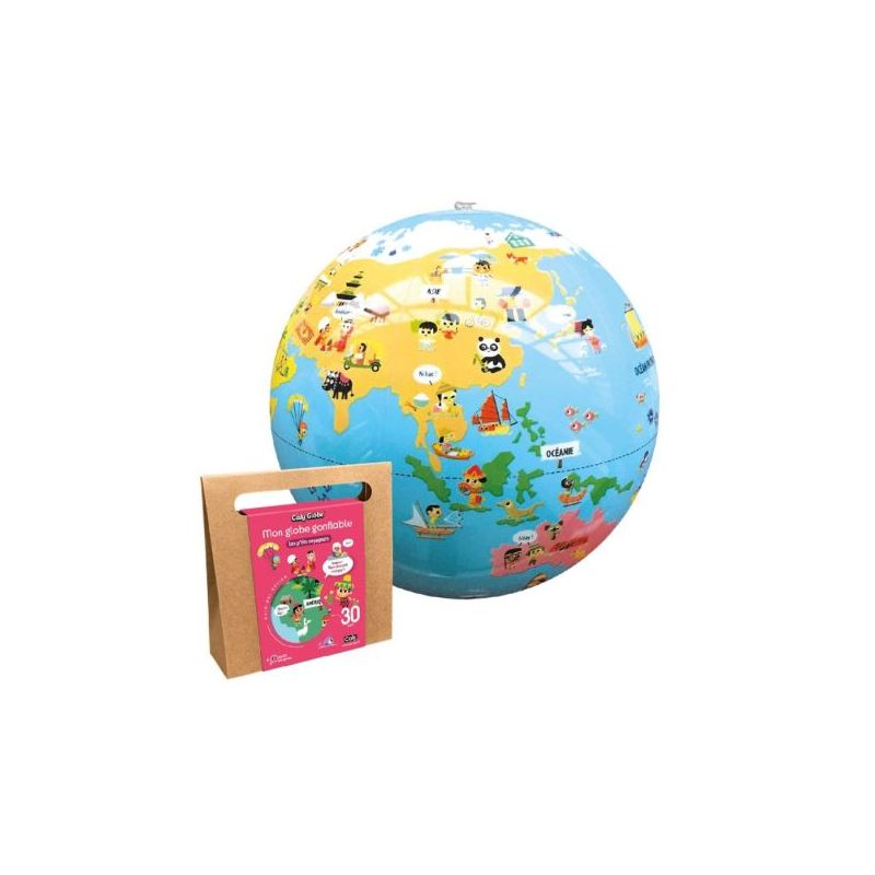 Caly Globe gonflable - Les P'tits voyageurs 30 cm
