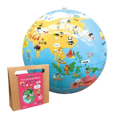 Caly Globe gonflable - Les P'tits voyageurs 30 cm