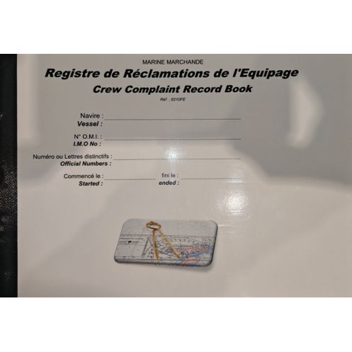 LJB - 6210FE - Registre des Réclamations de l'Equipage - Crew Complaint Record Book