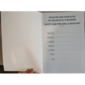 LJB - 8115FE - Registre des exercices de Sécurité et Incendie