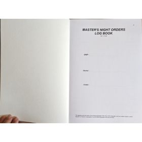 LJB - 6103E - Master's night orders log book
