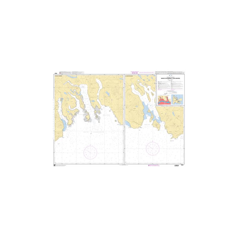 Carte marine Shom C - 7823C - Baie D'Audierne  Baie Des Swains