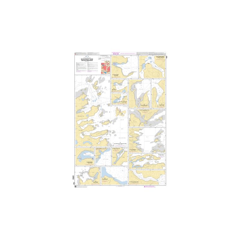 Carte marine Shom C - 7828C - Mouillages et abris des Îles Kerguelen