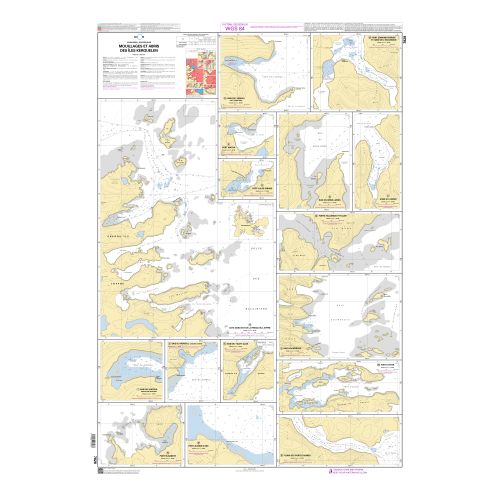 Carte marine Shom C - 7828C - Mouillages et abris des Îles Kerguelen