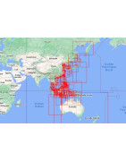 Carte marine Admiralty Mers des Philippines, de Célèbes, de Java, de Banda, du Japon, Jaune, de Chine, golfe de Thaïlande