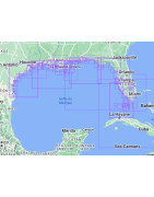 Carte marine NOAA mer des Caraïbes, golfe du Mexique