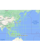 Carte marine NGA mers des Philippines, de Célèbes, de Java, de Banda, du Japon, Jaune, de Chine, golfe de Thaïlande
